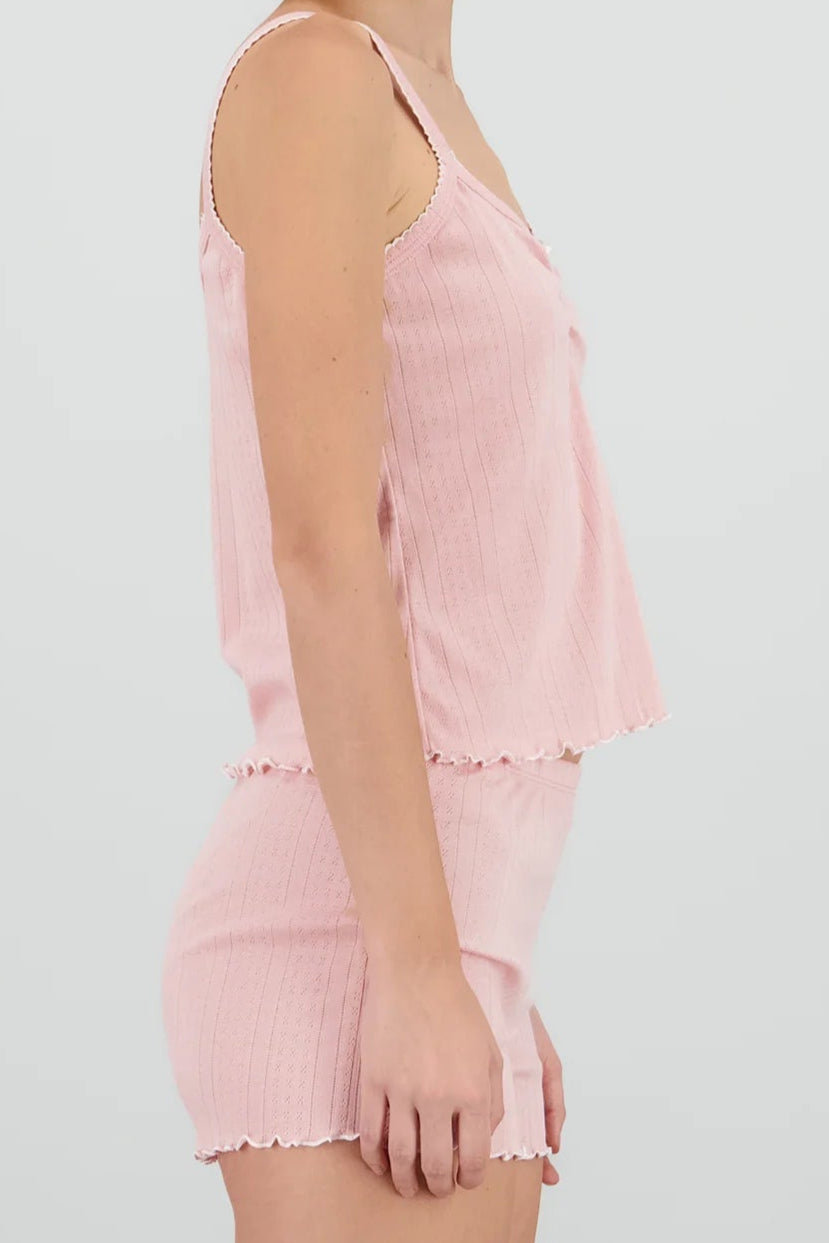 Pijama Pointelle Pink
